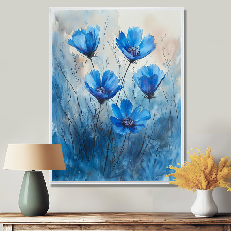 Bancroft - impressions murales florales, Impression encadrée flottante, H 32 po x l 16 po, Blanc