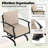 4-Piece Outdoor Metal Patio Conversation Set With Cushions-179149020