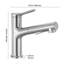 Single Handle Sink Faucet, Single Handle Pull Out Faucet 1 or 3 Hole, Brushed Nickel Stainless Steel Sink Faucets with Push-Button Switch, Suitable for Bathroom, RV, Public Restroom, Lead-free