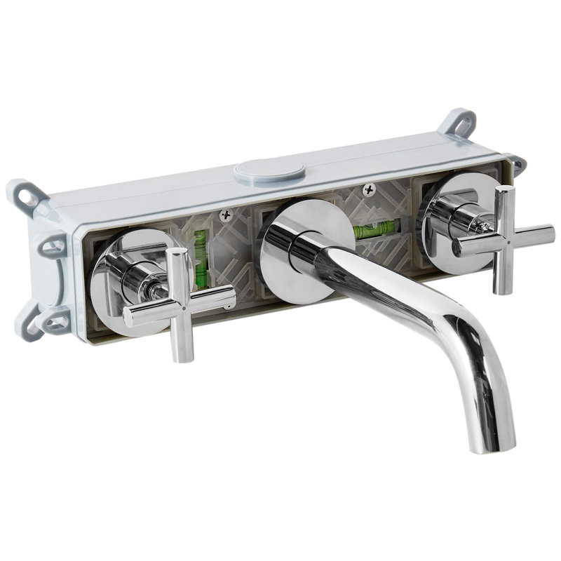 Wall Mounted Basin Mixer Tap KAIETEUR, Silver