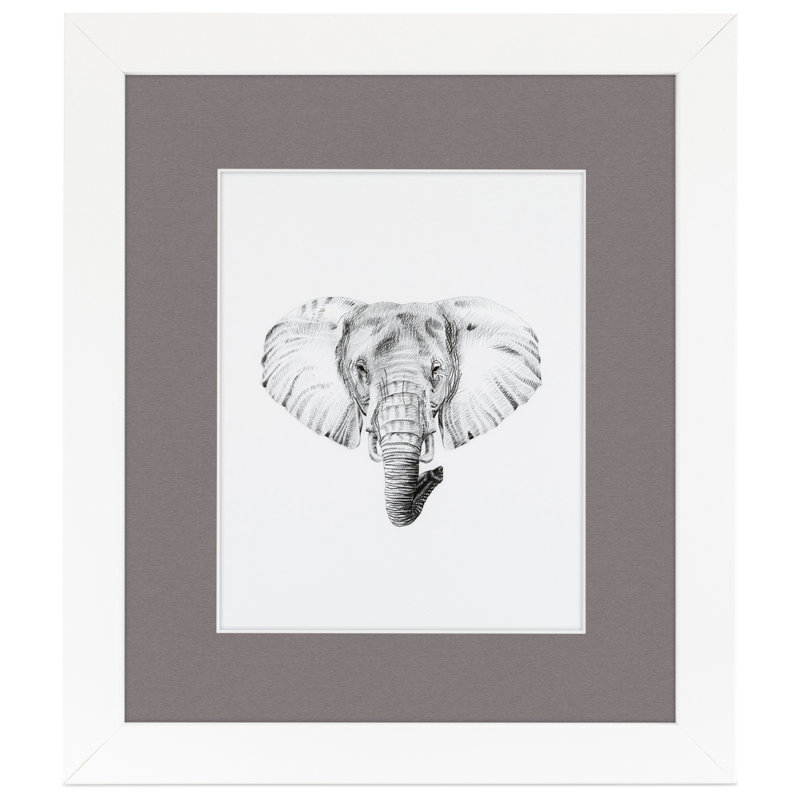 Wood Matte Picture Frame with Mat, Pewter