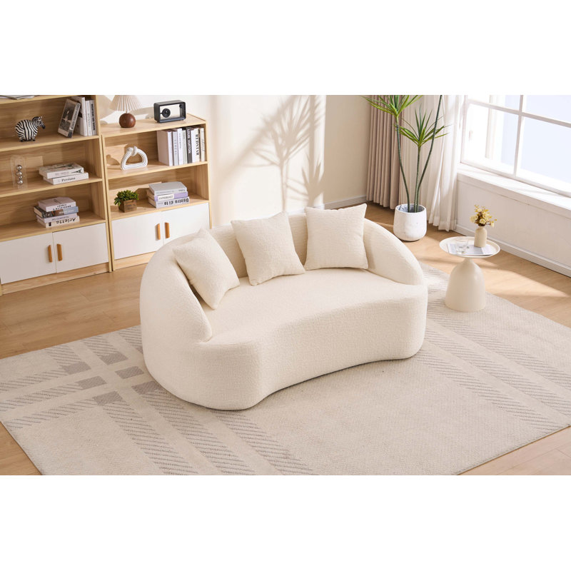 Causeuse Curved, Blanc cassé