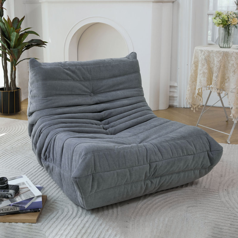 Fauteuil à billes pour fauteuil de sol Fireside, Mélange de polyester gris uni