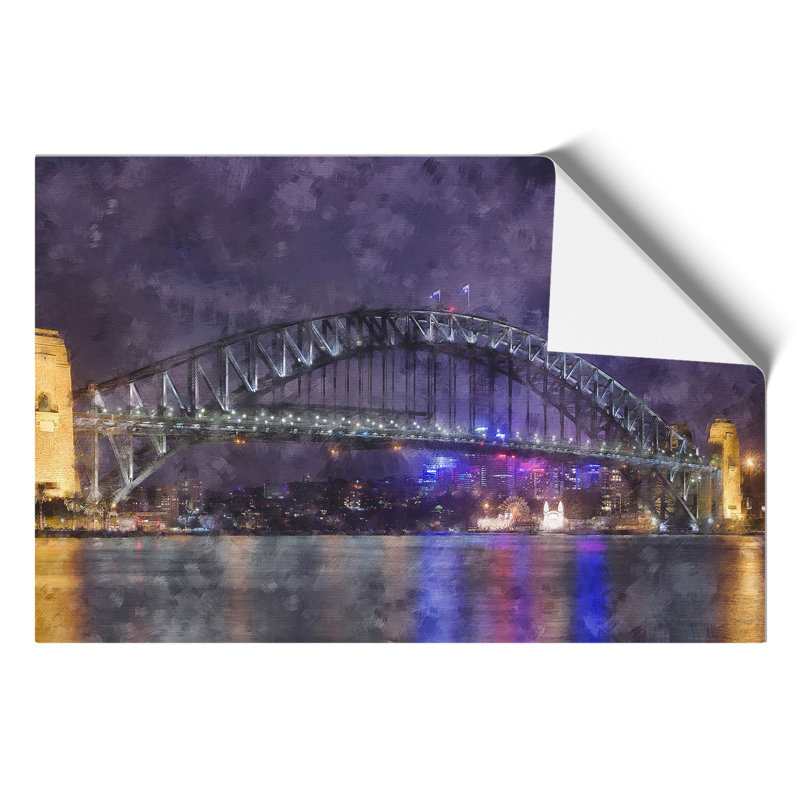 Harbour Bridge In Sydney - No Frame Print, 21cm H x 30cm W x 0.1cm D
