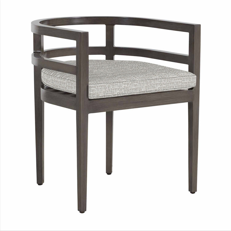 Chaise avec accoudoirs en aluminium Santa Barbara, Pas de soudure, Tweed Toffee