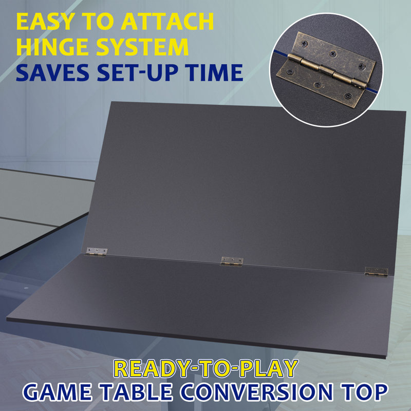 Ping Pong Table Top RayChee Foldable Conversion Top, Gray, 84" L x 47" W