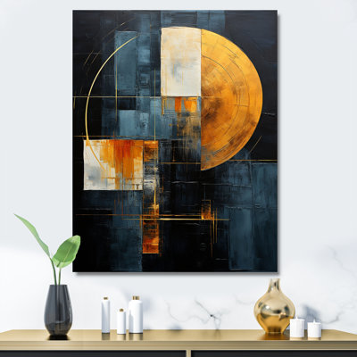 " Black And Gold Geometrics Arches I "