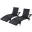 Ensemble de 2 chaises longues d'extérieur en osier de patio