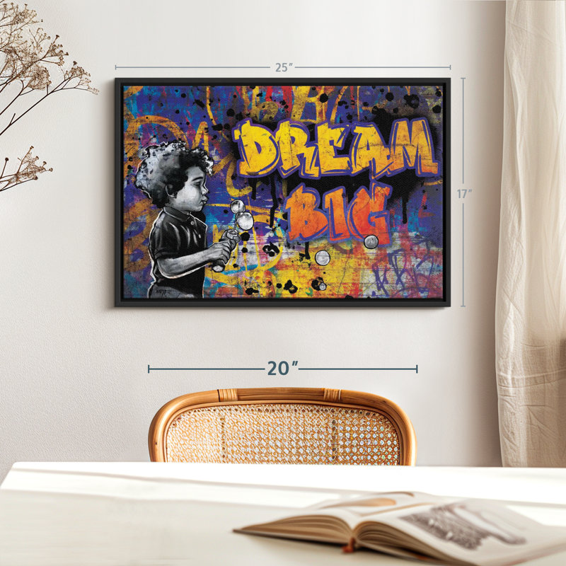 " Dreams And Ambitions Typography ", 25" H x 17" W