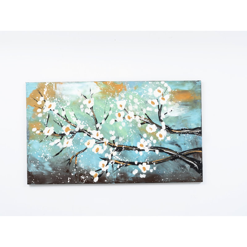47'' X 27'' Lime Canvas Painting, Inspire With Hand-Painted Landscapes 47" 27" Wall Decor, For Spring