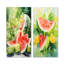 Summertime pastèque fruit IV - fruits, ensemble de 3 impressions sur métal-1848469584