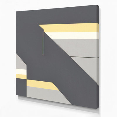 Minimalisme 83, art mural sur toile grise