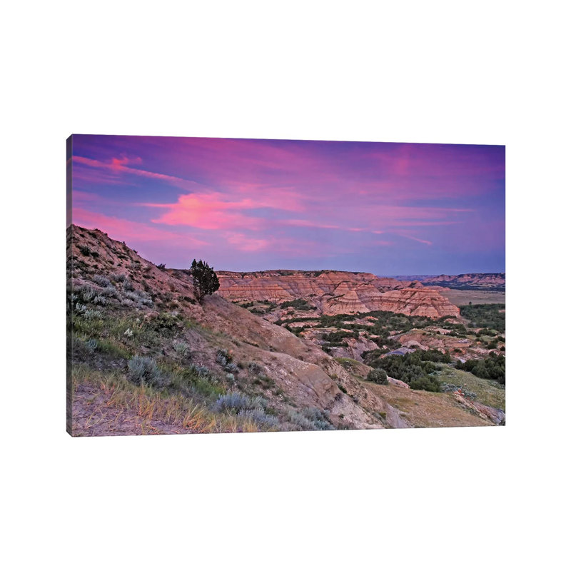 Badlands Sunset by Brian Wolf - Wrapped Canvas Print