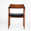 Genuine Leather Upholstered Side Chair in Brown
