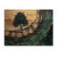 Pine Forest Landscape On Emerald Horizon III - Forest Wood Wall Decor - On Natural Pine Wood-1401336818
