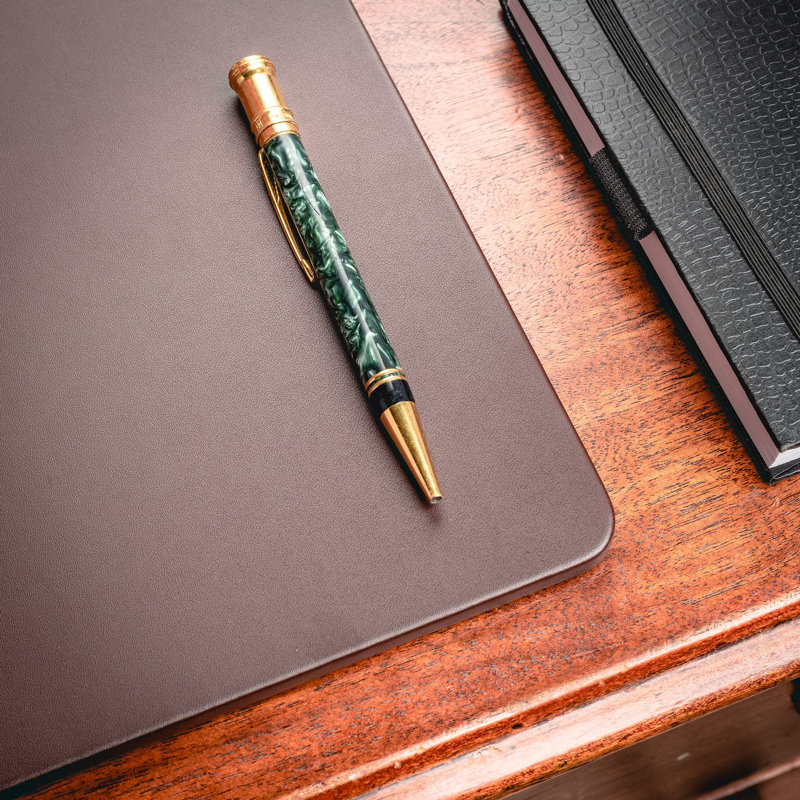 Faux Leather Desk Pad, 0.25" H x 19" W x 30" D