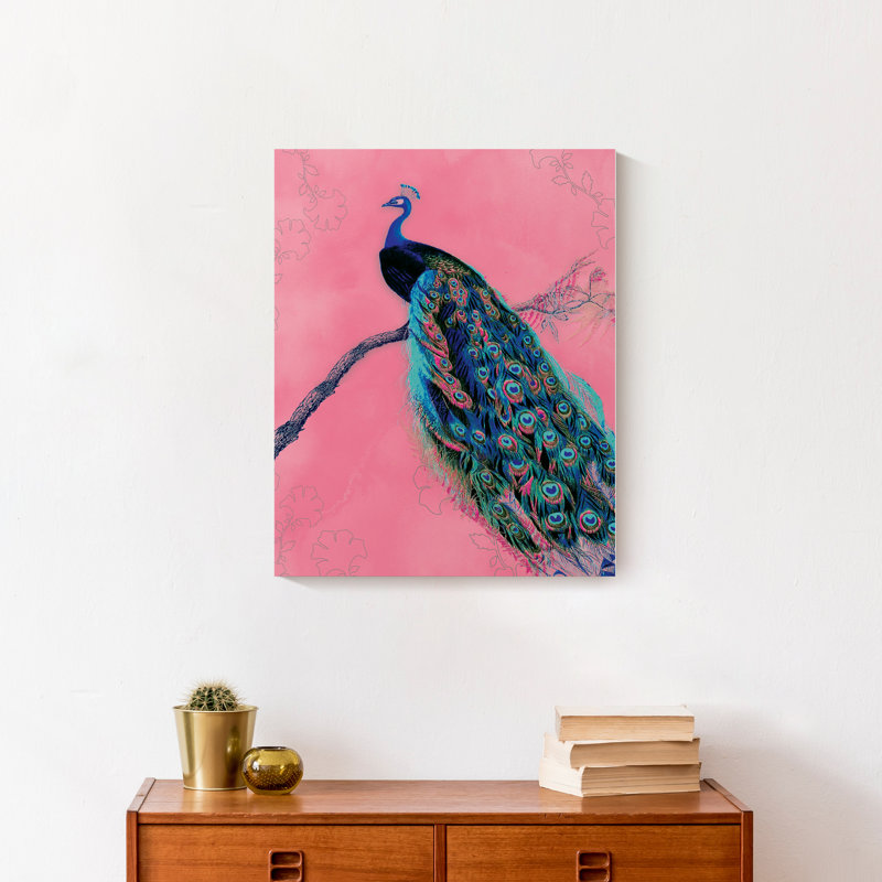 Reproduction de paon royal sur toile