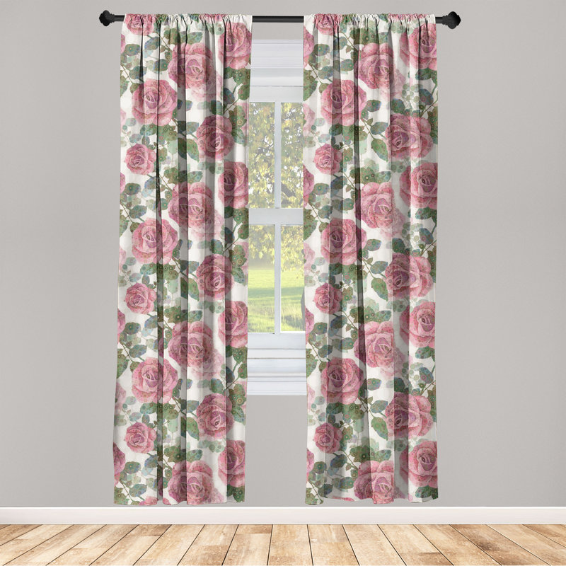 Semi Sheer Curtain Pair, 28" W x 95" L