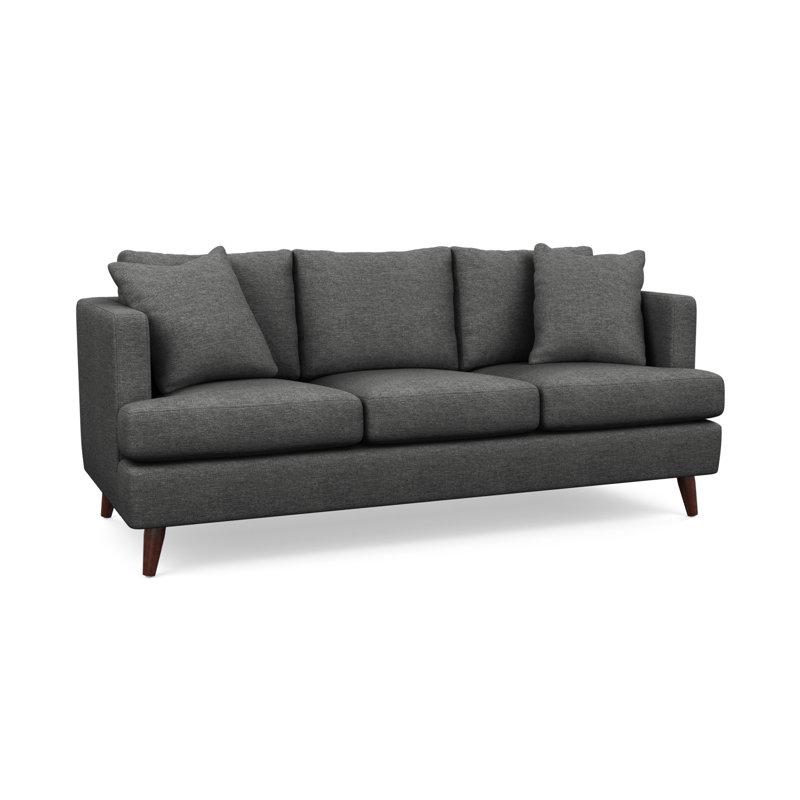 Canapé à accoudoirs carrés Loretosha, Gris anthracite Jango