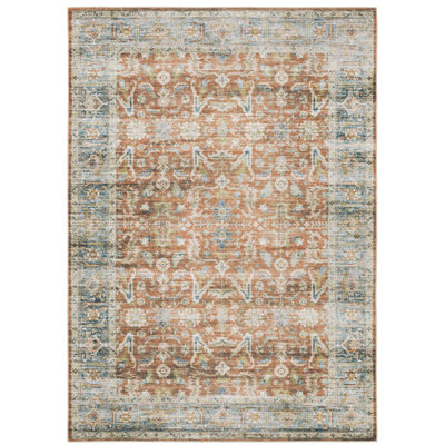 Tapis antidérapant rouille / bleu Goreville