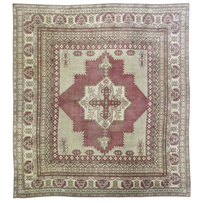 One-of-a-Kind 12'9" X 15'5" Wool Area Rug in Pink