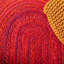 Tapis de couleur unie en coton tissé à la main en rouge-1426503120