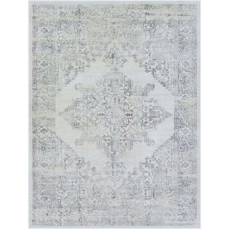 Amelie Grey/Off-White Rug, Rectangle 160 x 215cm