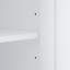 Grande armoire de rangement Pennville, armoire de rangement autoportante avec crochet et tablette réglable, panneau de fibres à densité moyenne, blanc