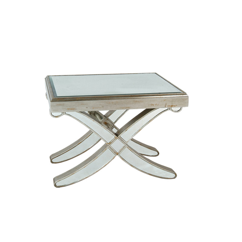 Betty Mirrored Glass Top End Table
