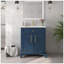 Meuble-lavabo moderne avec lavabo en céramique et tablettes réglables-188950669-188950670