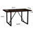 55" Rustic Dining Table In Walnut, Tabletop With Metal Legs, 1.5" Thick, For 4-6, Fits Kitchen & Living Space Industrial Table, Black Frame, Seats Stain-, Area-592215117