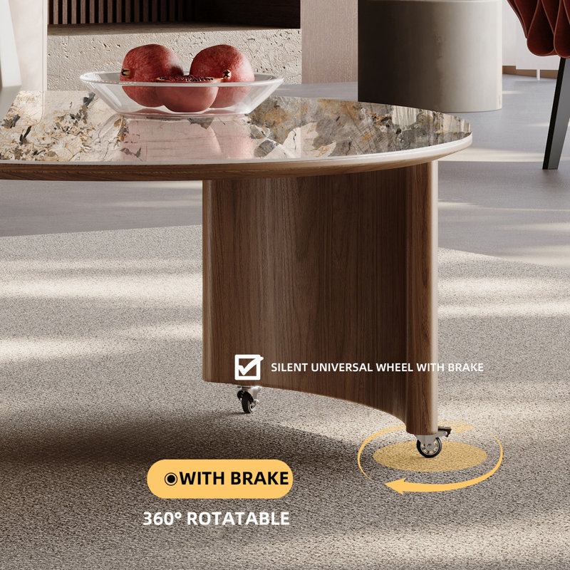 Ensemble de tables basses rondes avec rangement