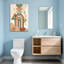 Motif abstrait géométrique, tons de terre, motif abstrait, art minimaliste, style moderne-1495890878