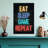 " Neon Eat Sleep Game Repeat " by Logic Nerds-1394371167