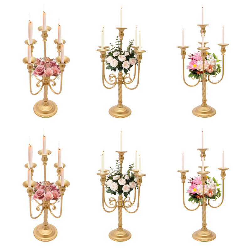 6Pcs 5-Head Candle Holder