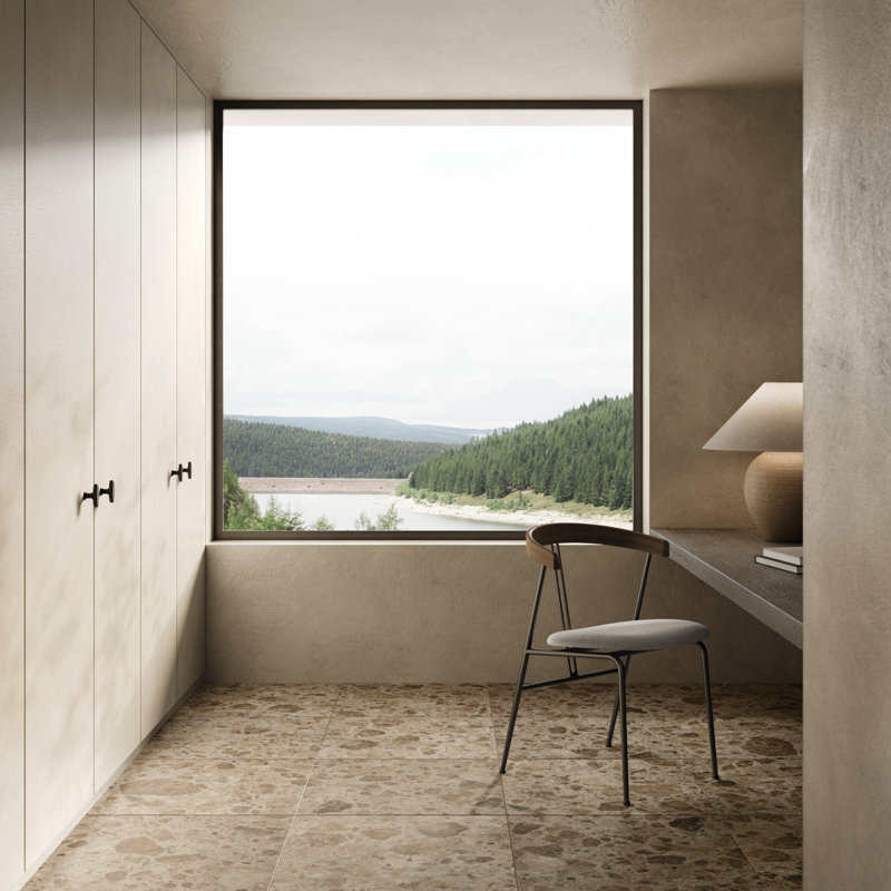 Rizo 24x24 Matte Terrazzo Look Porcelain Tile, Desert