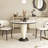 White&Black Round Sintered Stone Dining table-1427599763