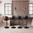 Modern Faux Leather Swivel Adjustable Height Bentwood Bar Stool-151775621