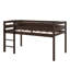 Lit mezzanine bas en bois avec échelle-858322153
