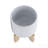 5" Chevron Planter W/ Stand, White