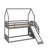 Twin Over Twin House Bunk Bed With Convertible Slide, Wood Low Bunk Bed Frame With Guardrails-1078763761