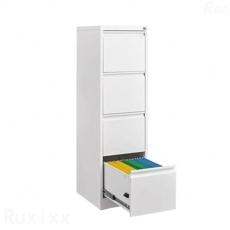 Classeur vertical à 4 tiroirs avec serrure Classeur vertical en métal Bureau en acier vertical pour format légal / lettre