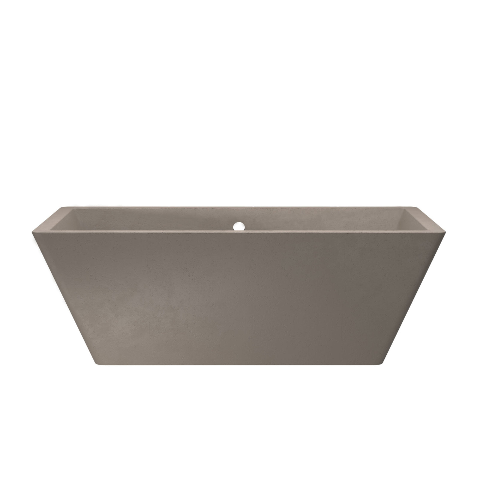 Mendocino NativeStone Concrete 66" x 34" Freestanding Soaking Bathtub, Earth