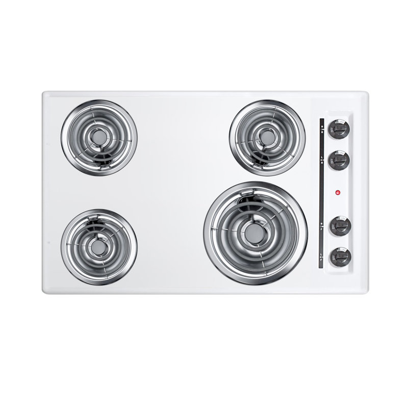 Summit Appliance 30" White Electric Cooktop