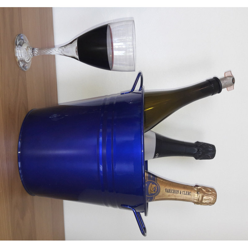 Seau à glace champagne Leenhouts, H 9 po x l 9 po x P 9 po, Bleu verni