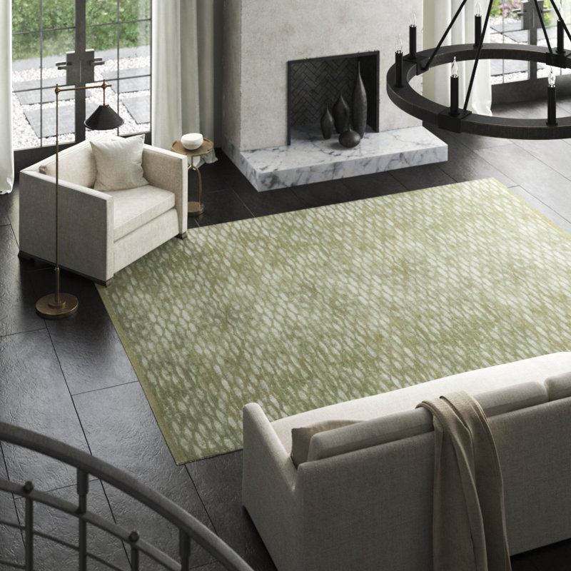 Tempo Geometric Hand-Knotted Wool/Silk Gray Area Rug, Gray, Rectangle 9' x 12'