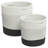 vidaXL Storage Basket White and Black 100% cotton Large Foldable