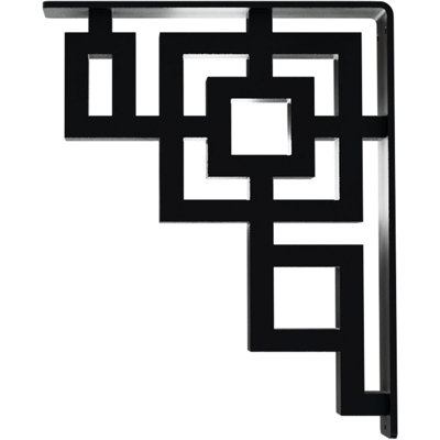 Support en fer forgé Eris de 1 1/2 po x P 12 po x H 15 po (support central simple), thermolaqué noir