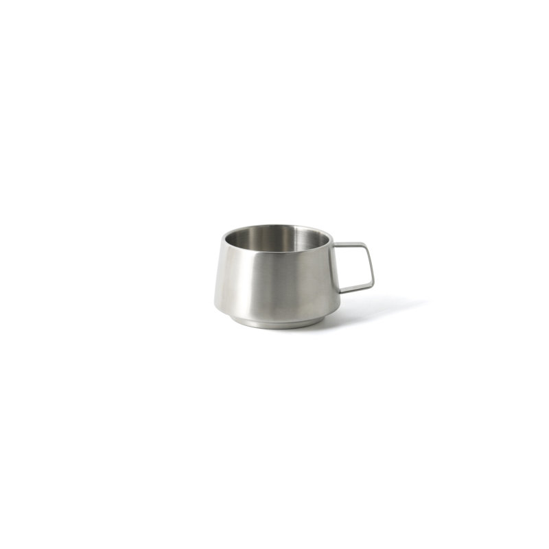 Tasse biseautée en acier inoxydable 11 oz - argent, 3 oz