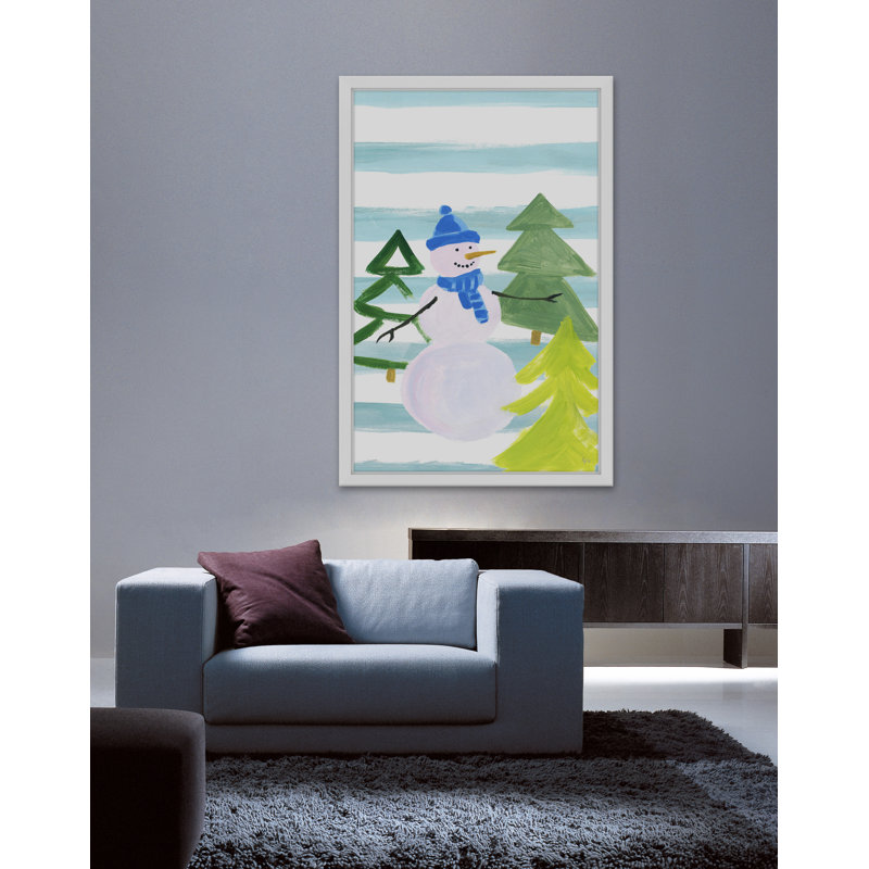 " Happy Snowman " by Eyre Tarney, 18" H x 12" W x 1.5" D